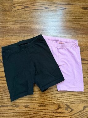 Cat & Jack Black and Lavender Bike Shorts - 2 Pack